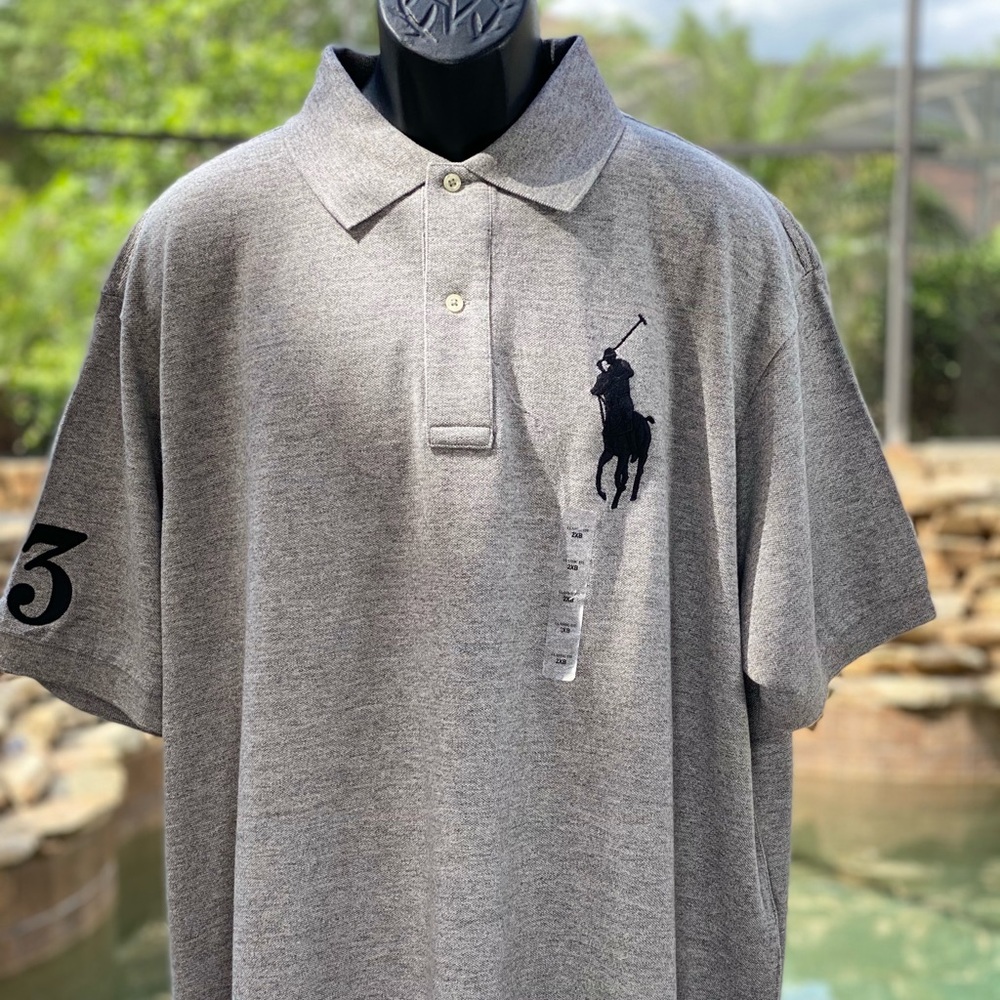 Polo Ralph Lauren‎ Big Pony Gray Polo Shirt Men's Large New with Tags